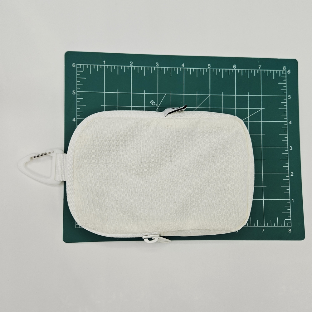 NWOT ADIDAS Unisex White Clip On Zippered Mini Pouch - Picture 7 of 7